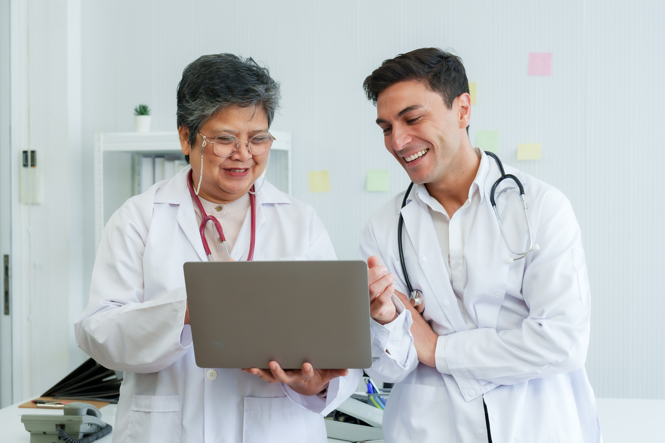 Smiling medical professionals
