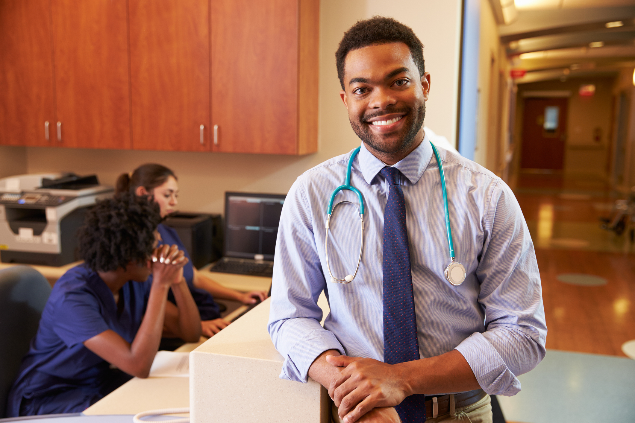 Portrait Of Black Male Doctor Smiling