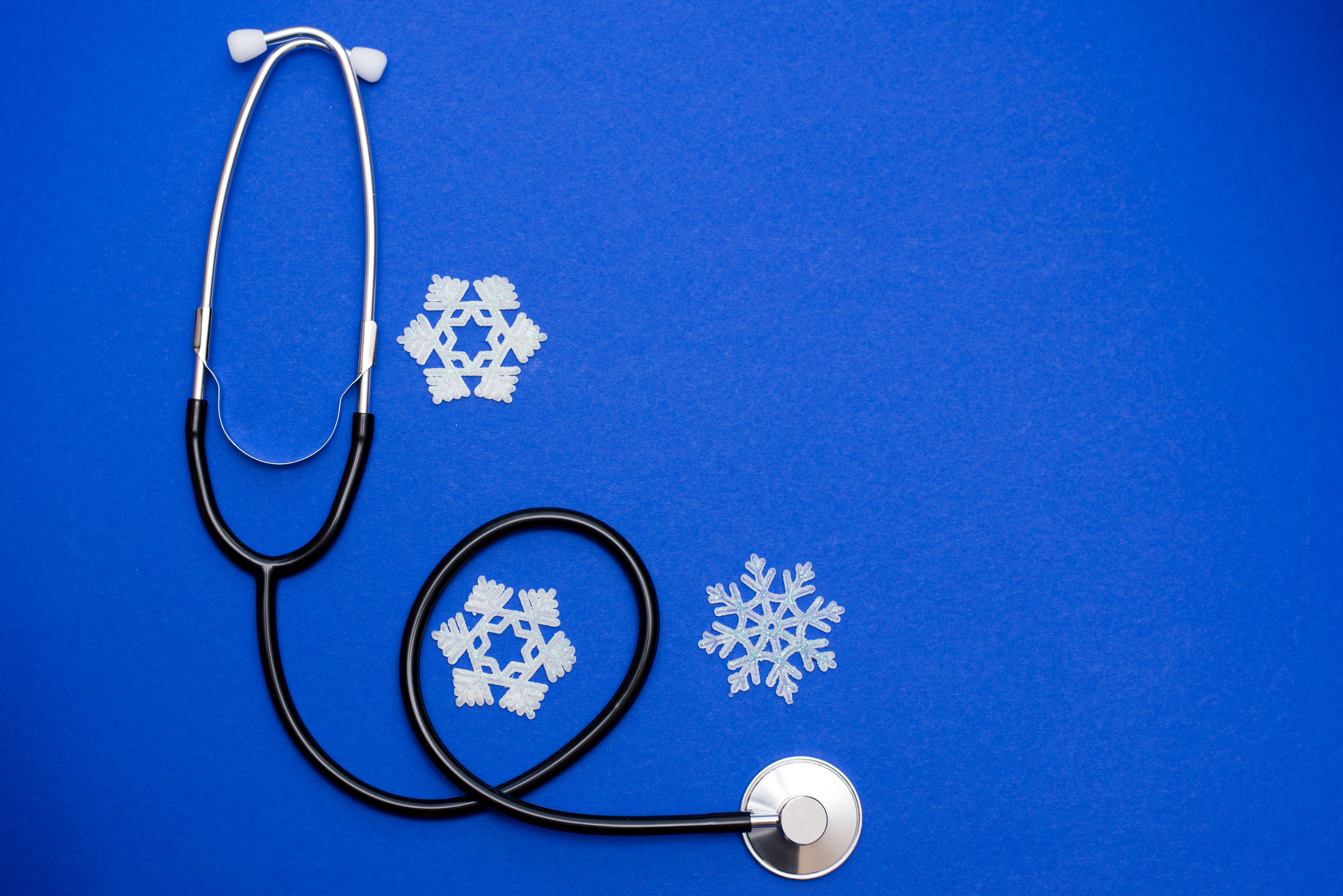 Stethoscope with snowflakes