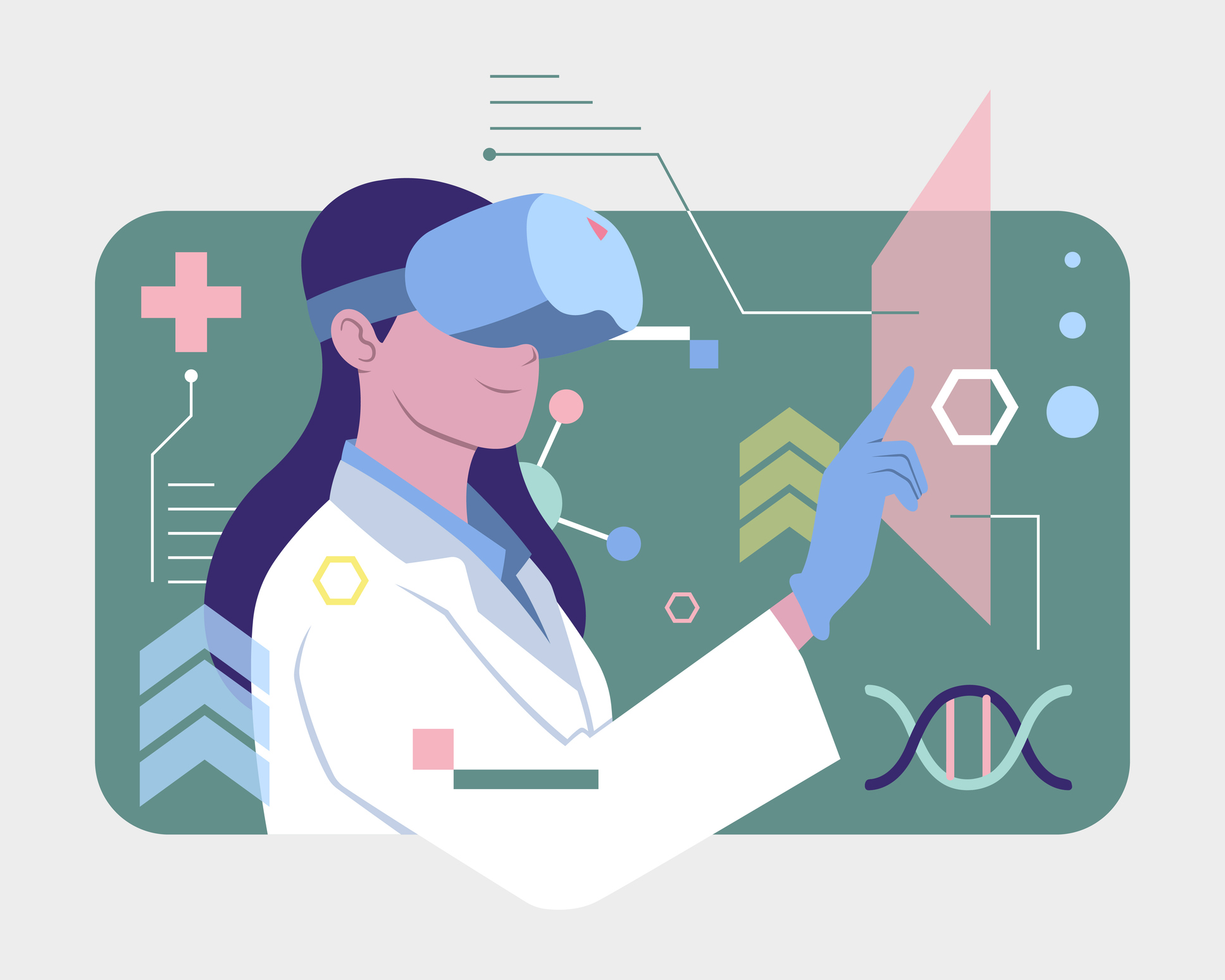 VR headset with technology