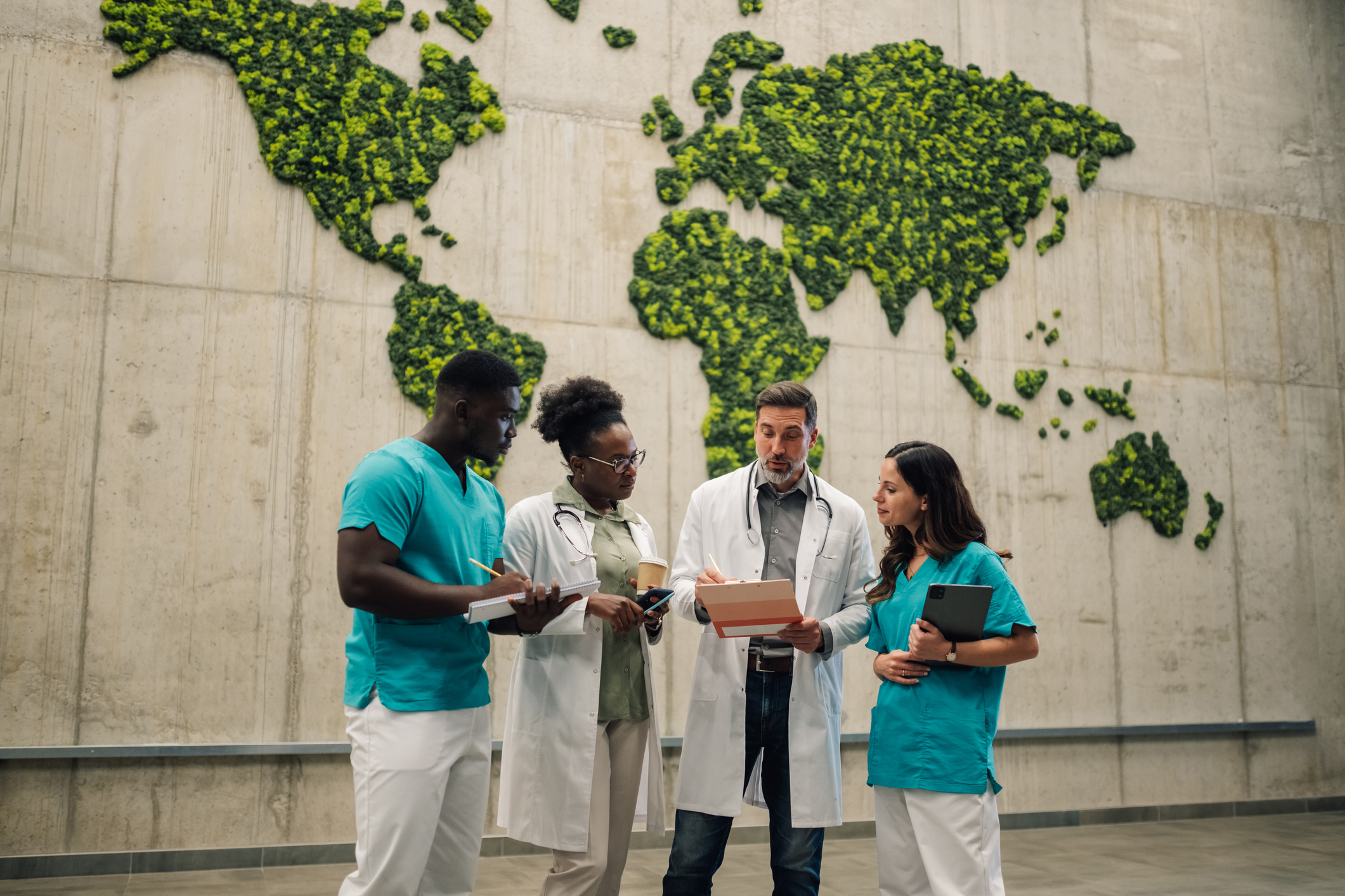 medical team discussing healthcare